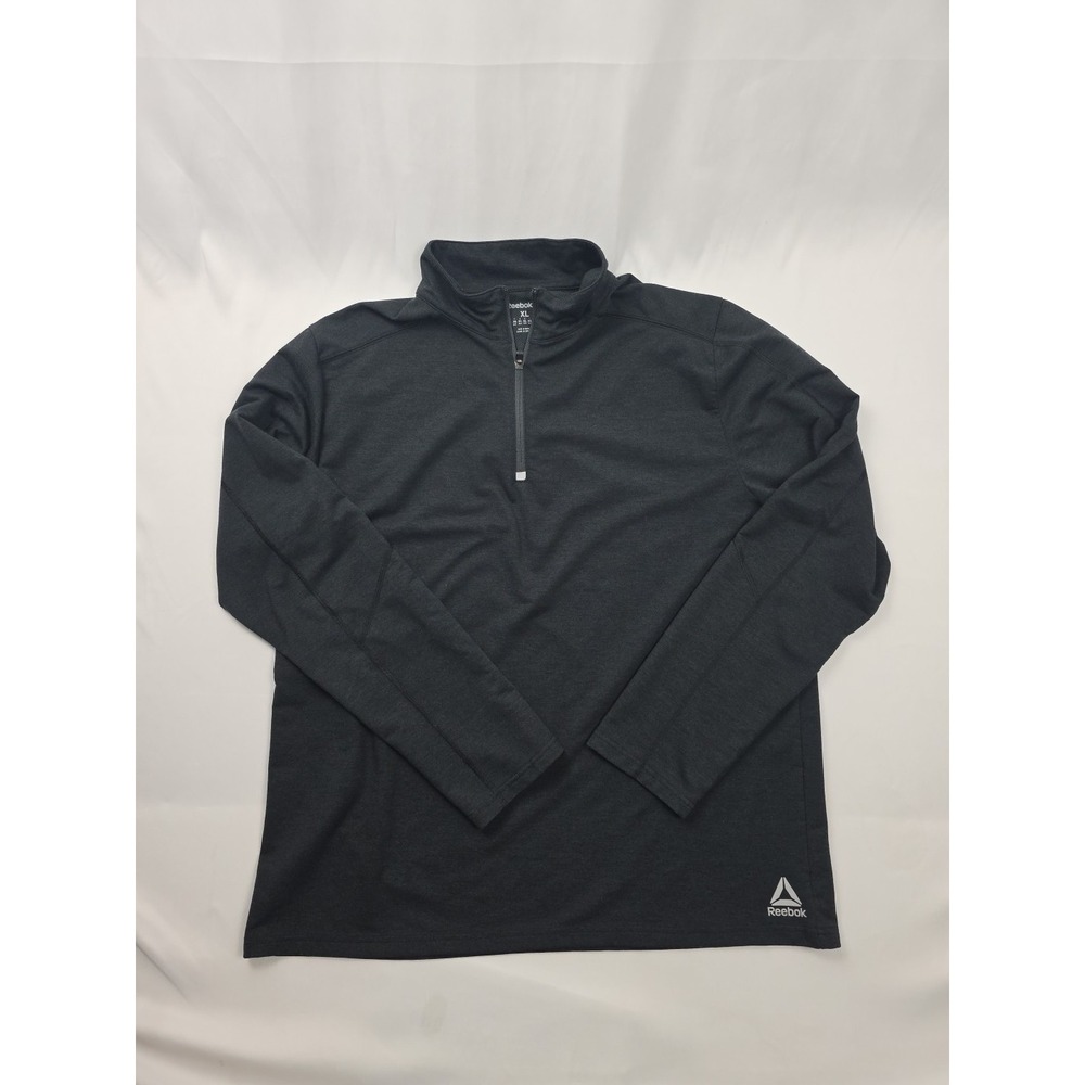 Reebok 1/4 Zip Shirt Men's XL‎ Long Sleeve Black Mock Neck